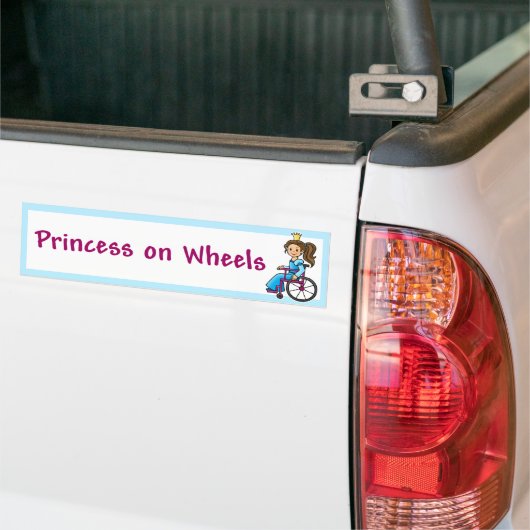 Wielstoel PrincessBumper Bumpersticker (Op Truck)