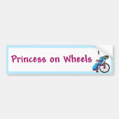 Wielstoel PrincessBumper Bumpersticker (Voorkant)