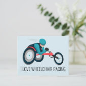 Wielstoel Racen Briefkaart (Staand voorkant)