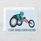 Wielstoel Racen Briefkaart (Voorkant / Achterkant)