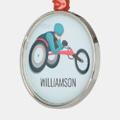 Wielstoel Racen Metalen Ornament (Links)