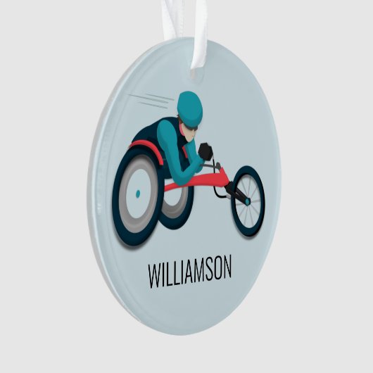 Wielstoel Racen Ornament (voorkant)