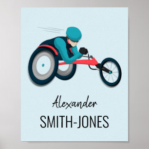 Wielstoel Racen Poster