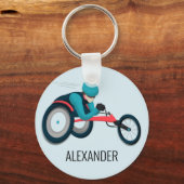 Wielstoel Racen Sleutelhanger (Voorkant)