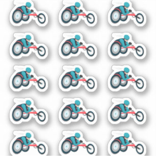 Wielstoel Racen Sticker