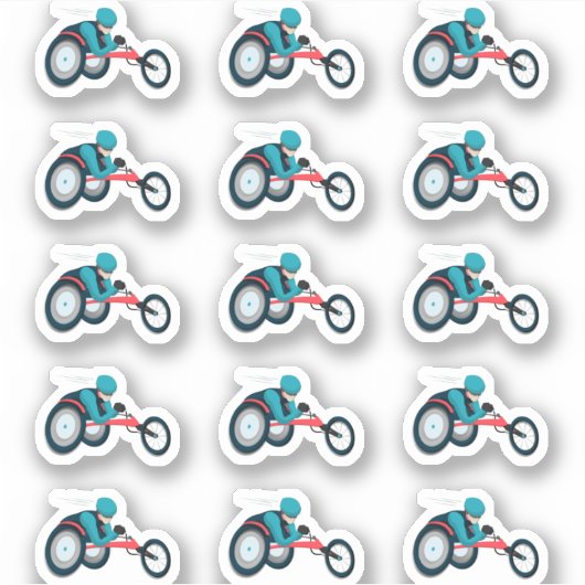 Wielstoel Racen Sticker (Voorkant)