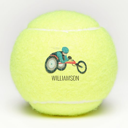 Wielstoel Racen Tennisballen (Voorkant)