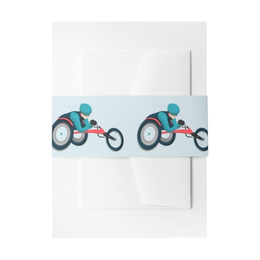 Wielstoel Racen Uitnodigingen Wikkel (Voorkant Voorbeeld)
