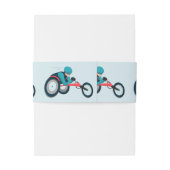 Wielstoel Racen Uitnodigingen Wikkel (Achterkant Voorbeeld)