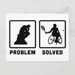 Wielstoel Tennis Briefkaart