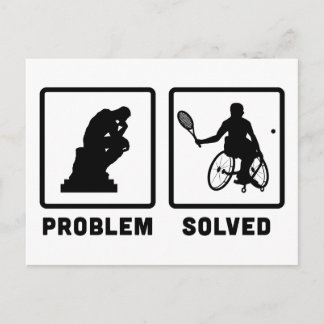 Wielstoel Tennis Briefkaart