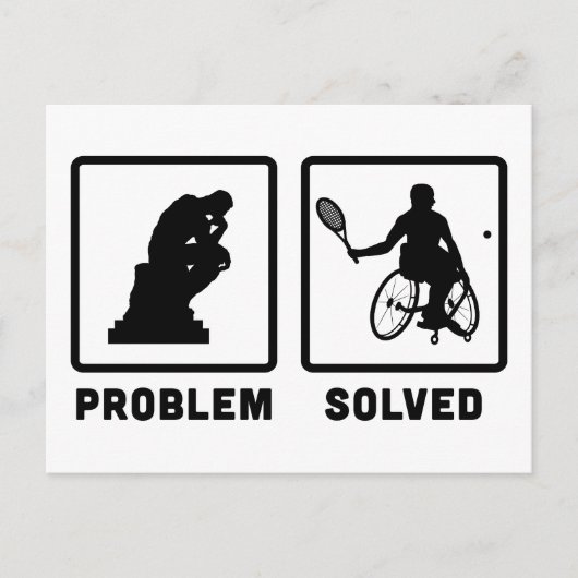 Wielstoel Tennis Briefkaart (Voorkant)