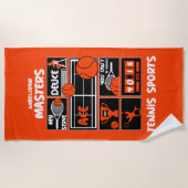 Wielstoel Tennis-handdoek Strandlaken (Voorkant)