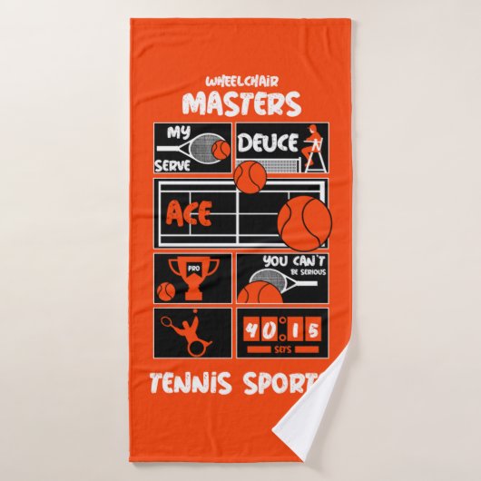 Wielstoel Tennis spelers Badhanddoek (Badhanddoek)