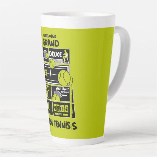 Wielstoel Tennis spelers Latte Mok (Rechterhoek)