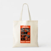 Wielstoel Tennis spelers Tote Bag (Achterkant)