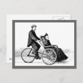 Wielstoel -  Victoriaans fietsen Briefkaart (Voorkant / Achterkant)