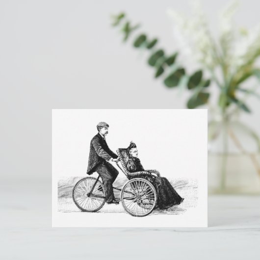 Wielstoel -  Victoriaans fietsen Briefkaart (Staand voorkant)