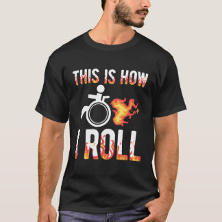 Wielstoel voor gehandicapte gehandicapte werknemer t-shirt