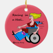 Wielstoelmeisje in Hiel Amputee Ornament (Achterkant)