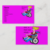 Wielstoelmeisje op de Heels Visitekaartje (Voorkant / Achterkant)