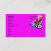 Wielstoelmeisje op de Heels Visitekaartje (Voorkant)