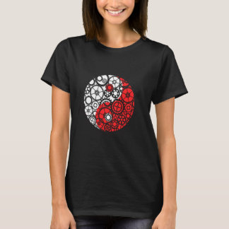 Wieltijd Yin en Yang Mechanic Watch Gear T-shirt