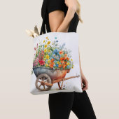 Wielvat vol verse bloemen tote bag (Dichtbij)