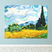 Wielveld met cilinders canvas afdruk (Insitu (Houten vloer))