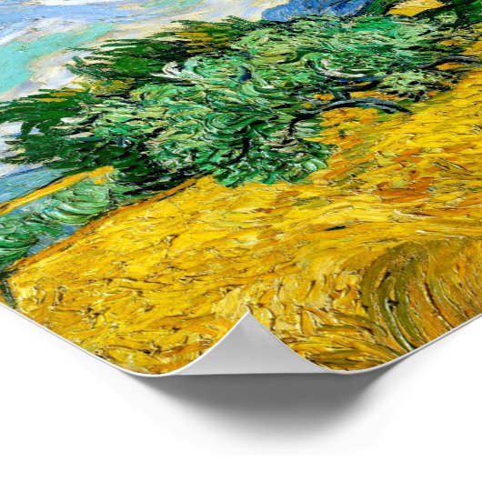 Wielveld met cilinders poster (Hoek)