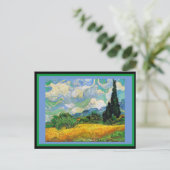Wielveld met Cypresses, Van Gogh Briefkaart (Staand voorkant)