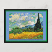 Wielveld met Cypresses, Van Gogh Briefkaart (Voorkant)
