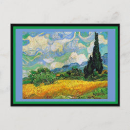 Wielveld met Cypresses, Van Gogh Briefkaart