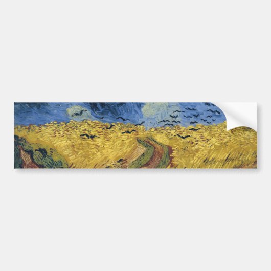 Wielveld met koeien (F779) Van Gogh Fine Art Bumpersticker (Voorkant)