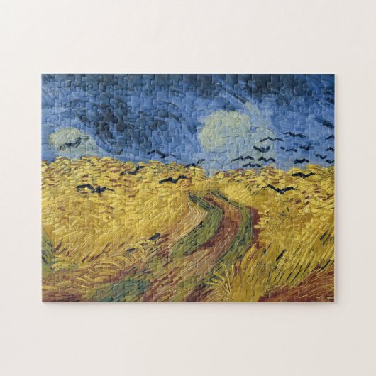 Wielveld met koeien (F779) Van Gogh Fine Art Legpuzzel (Horizontaal)