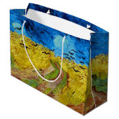 Wielveld met koeien, Van Gogh Large Gift Bag Groot Cadeauzakje (Achterkant Gekanteld)
