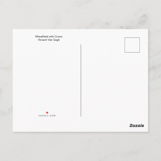 Wielveld met Krogen door het Briefkaart Vincent Va (Achterkant)