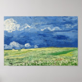 Wielvelden onder Thunderclouds - Van Gough Poster (Voorkant)