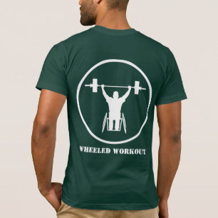 Wielvormig workout - White Logo - Green - T-Shirt