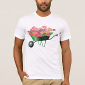 Wielwagen vol bloemen Mannen T-shirt (Voorkant)