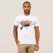 Wielwagen vol bloemen Mannen T-shirt (Voorkant volledig)