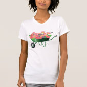 Wielwagen vol bloemen vrouwen T-shirt (Voorkant)