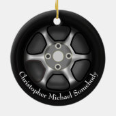 Wielwielversiering | Naam toevoegen Keramisch Ornament (Achterkant)