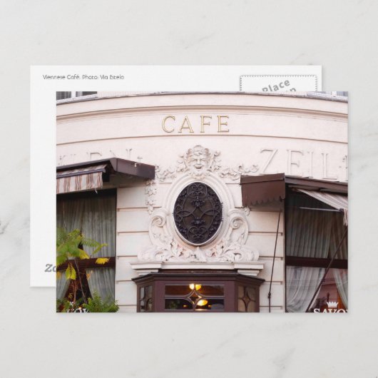 Wien Cafe Briefkaart (Voorkant / Achterkant)