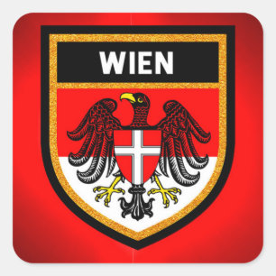 Wien Flag Vierkante Sticker