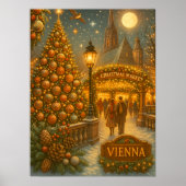 Wien Kerstmarkt Poster | Vintage Kerst  (Voorkant)