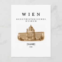 Wien Kunsthistorisches Museum | Name & Jahr Briefkaart