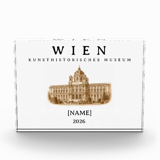 Wien Kunsthistorisches Museum | Name & Jahr Fotoblokken (Voorkant)