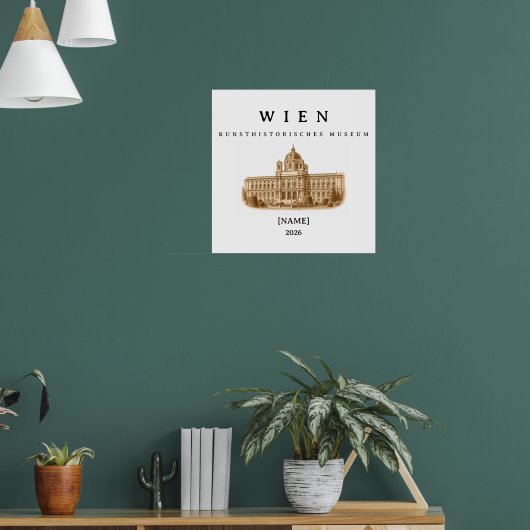 Wien Kunsthistorisches Museum | Name & Jahr Poster (Woonkamer 1)
