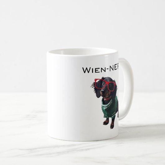 Wien-NERD Funny Dachshund Mok "wiener dog" (Voorkant rechts)